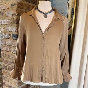 Banana Republic Tan Button Down Shirt